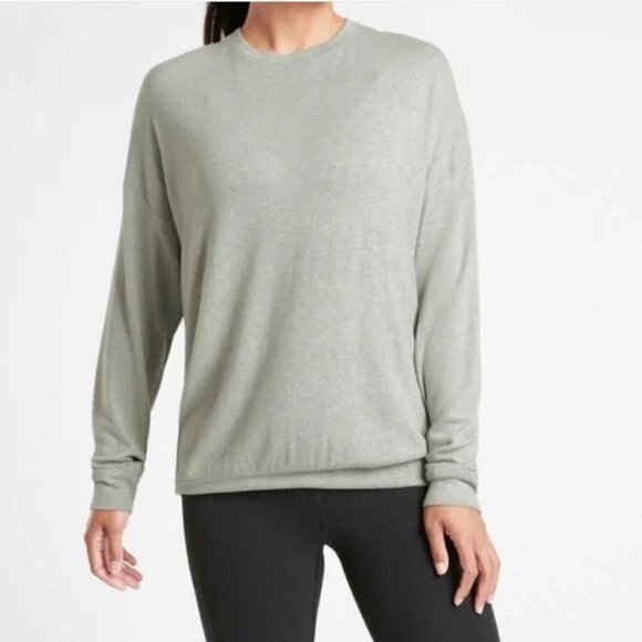 Athleta Green Mindful Pullover Sweater - Picture 1 of 4